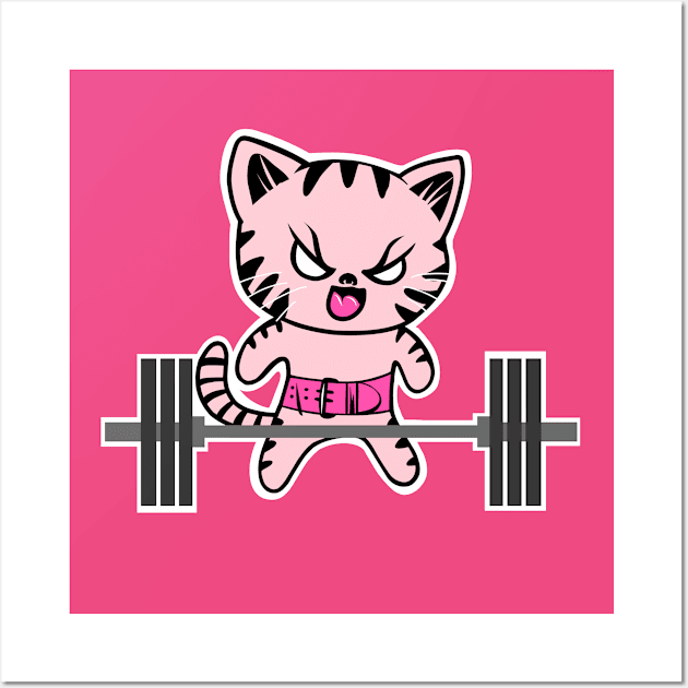 Fitness, weightlifting girl, fitness girl, gym girl Wall Art by TimAddisonArt